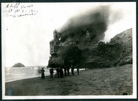 View of Cliff House on fire during renovation thumbnail