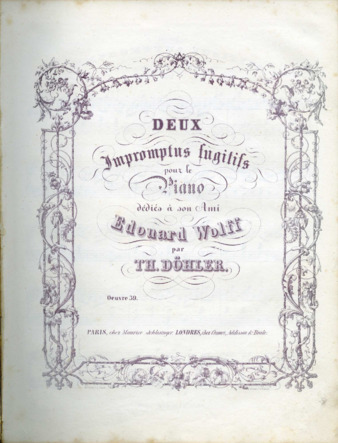 Deux impromptus fugitifs pour le piano dédiés à son ami Edouard Wolff par Th. Döhler, Oeuvre 39. thumbnail