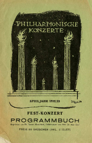 Festival book for the Vienna Philharmonic, 1932-1933 season, with program for the June 18, 1933 concert thumbnail