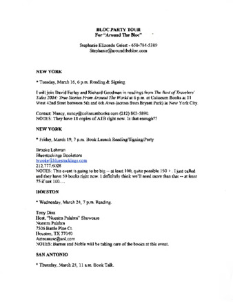 Bloc Party Tour for "Around the Bloc" thumbnail