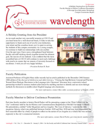 CSUCI Wavelength 2003_12_19-2004_01_08 thumbnail