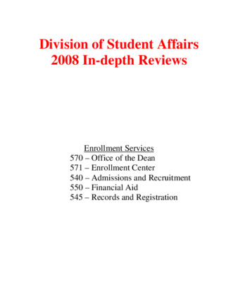 Student Affairs 2007-2008 In-Depth Review thumbnail