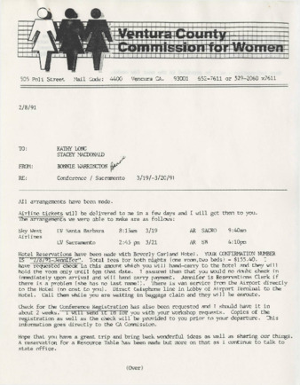 Conference in Sacramento March 19-20, 1991 thumbnail