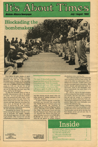 It's About Times: Abalone Alliance Newspaper, July-August 1982 thumbnail