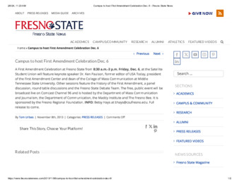 Campus to host First Amendment Celebration Dec. 6 thumbnail