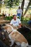 Kaber farm, Student volunteers around campfire 022 thumbnail