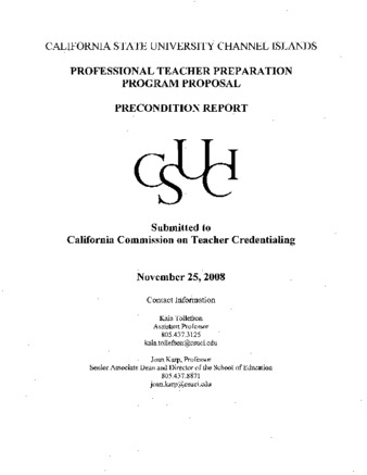 2009 CCTC Preconditions Report and Exhibits thumbnail