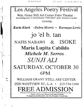 Los Angeles Poetry Festival thumbnail