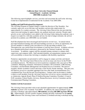 2005-2006 CSUCI Academic Advising Annual Report thumbnail